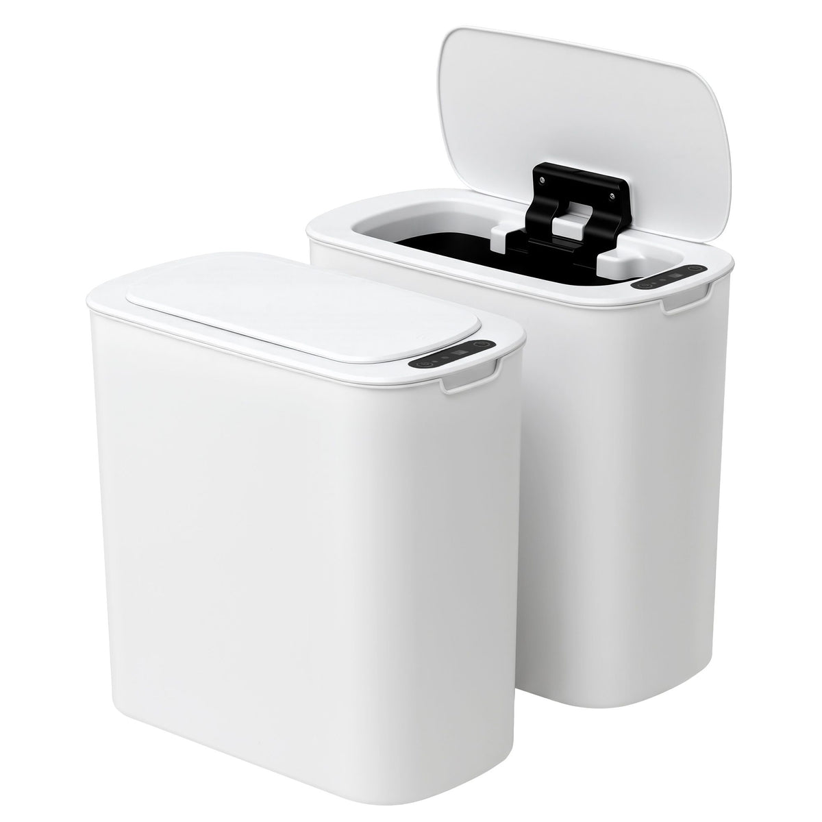 Devanti Automatic Trash Bin 2PCS with Lid 11L Motion Sensor - SB-F-11L-WHX2