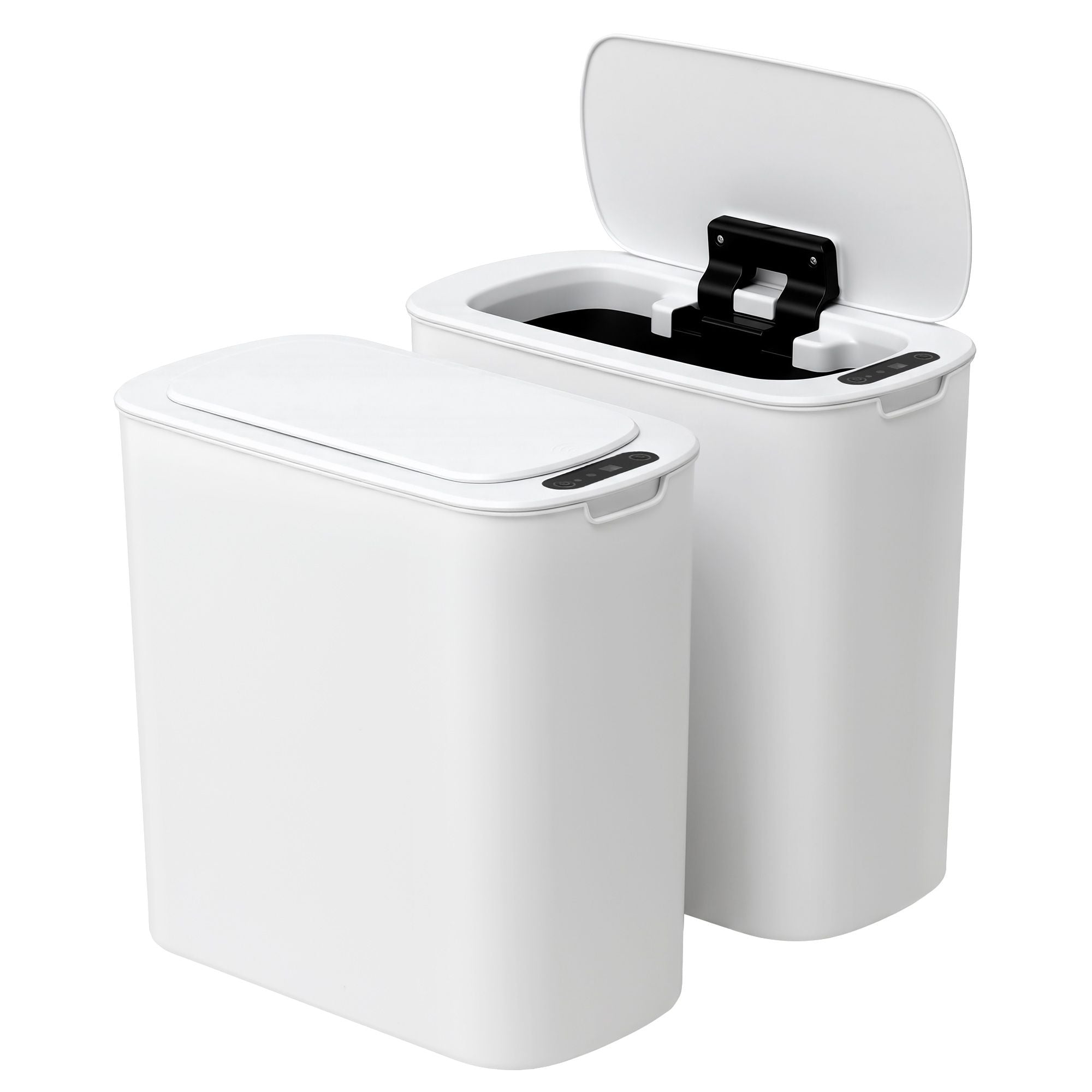 Devanti Automatic Trash Bin 2PCS with Lid 11L Motion Sensor - SB-F-11L-WHX2