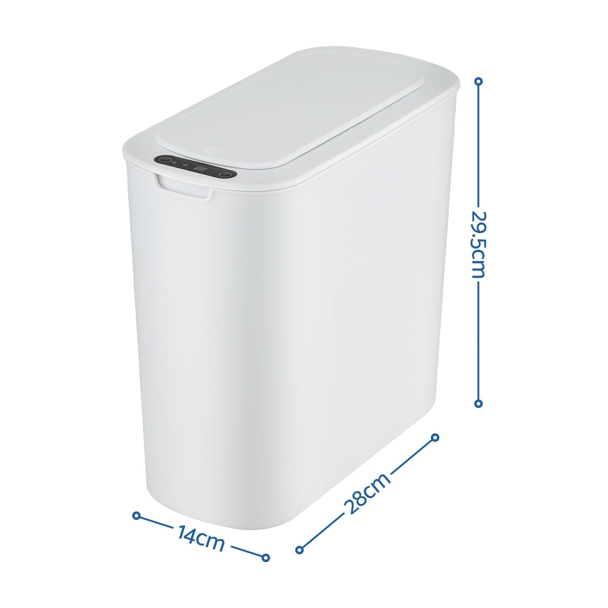 Devanti Automatic Trash Bin 2PCS with Lid 11L Motion Sensor - SB-F-11L-WHX2