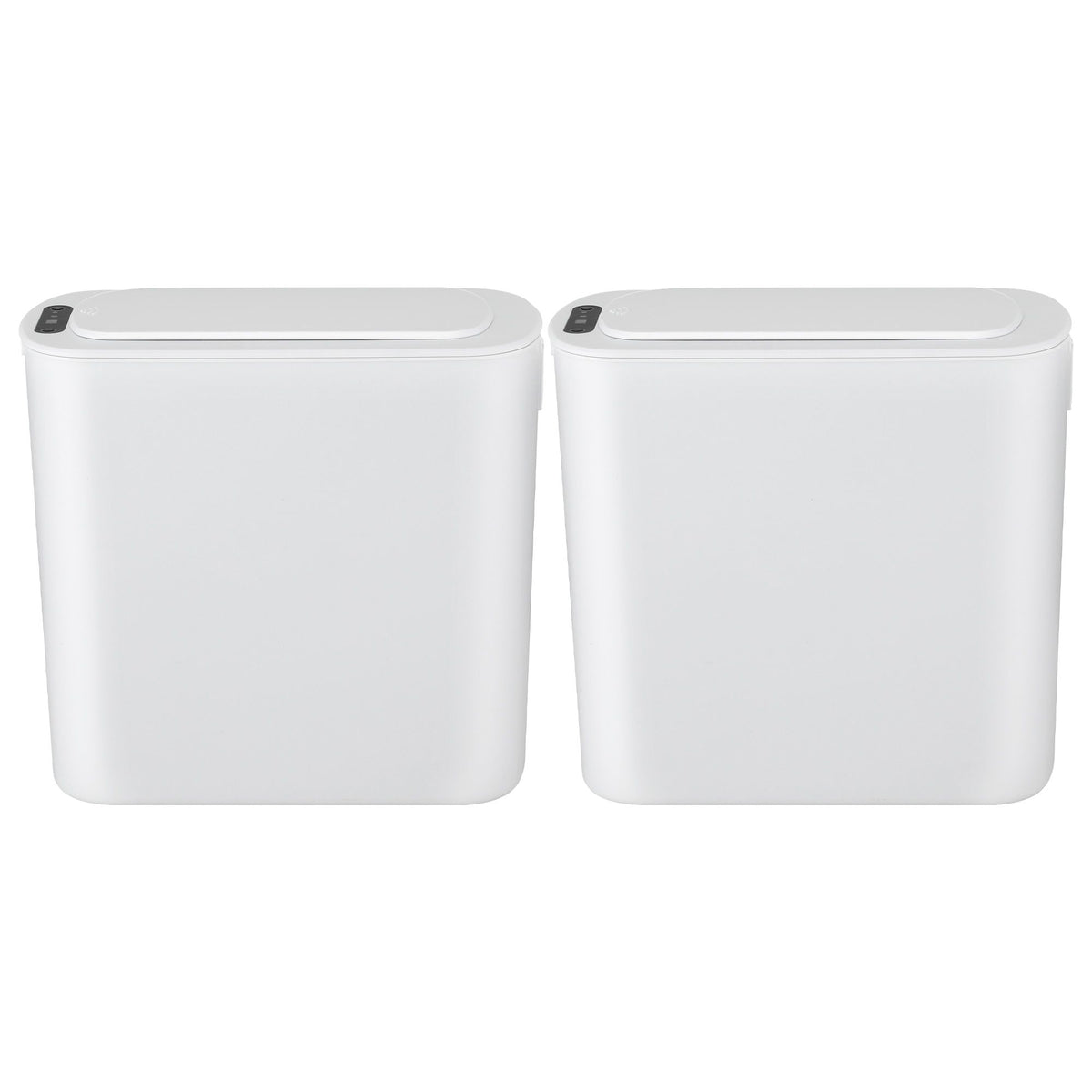 Devanti Automatic Trash Bin 2PCS with Lid 11L Motion Sensor - SB-F-11L-WHX2