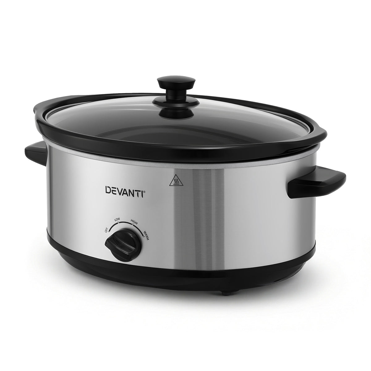 Devanti 6.5L Slow Cooker Electric Multi Cooker with 3 Heat - SC-3G-6L-SI