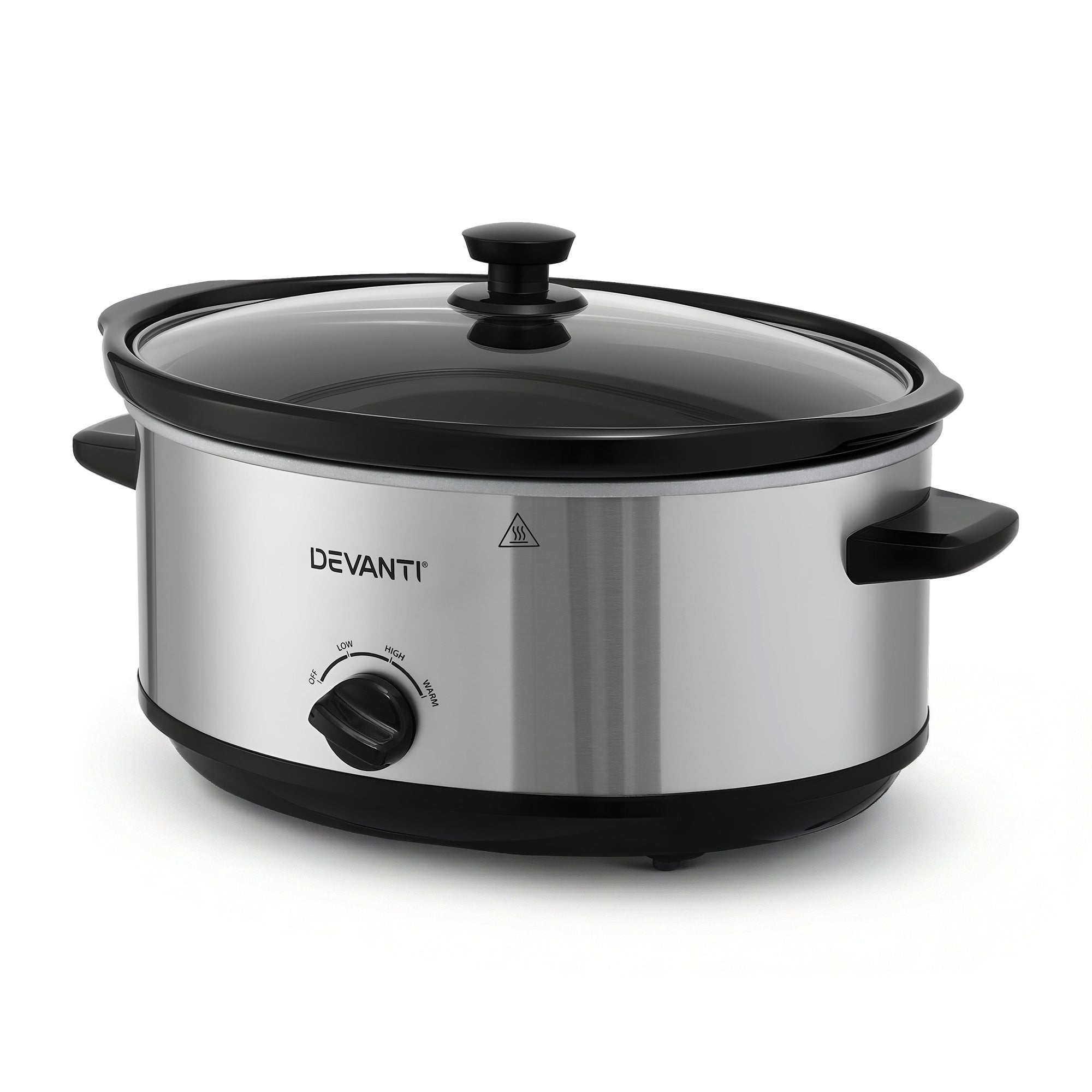 Devanti 6.5L Slow Cooker Electric Multi Cooker with 3 Heat - SC-3G-6L-SI