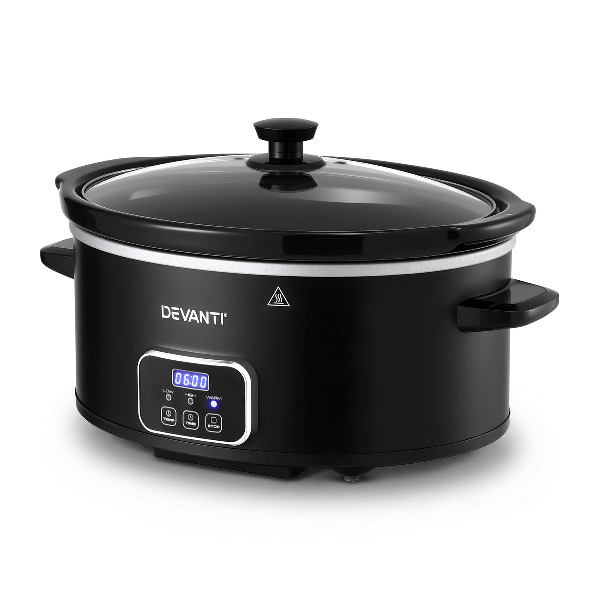 Devanti 5.6L Slow Cooker Electric Multi Cooker with 3 Heat - SC-DP-6QT-BK