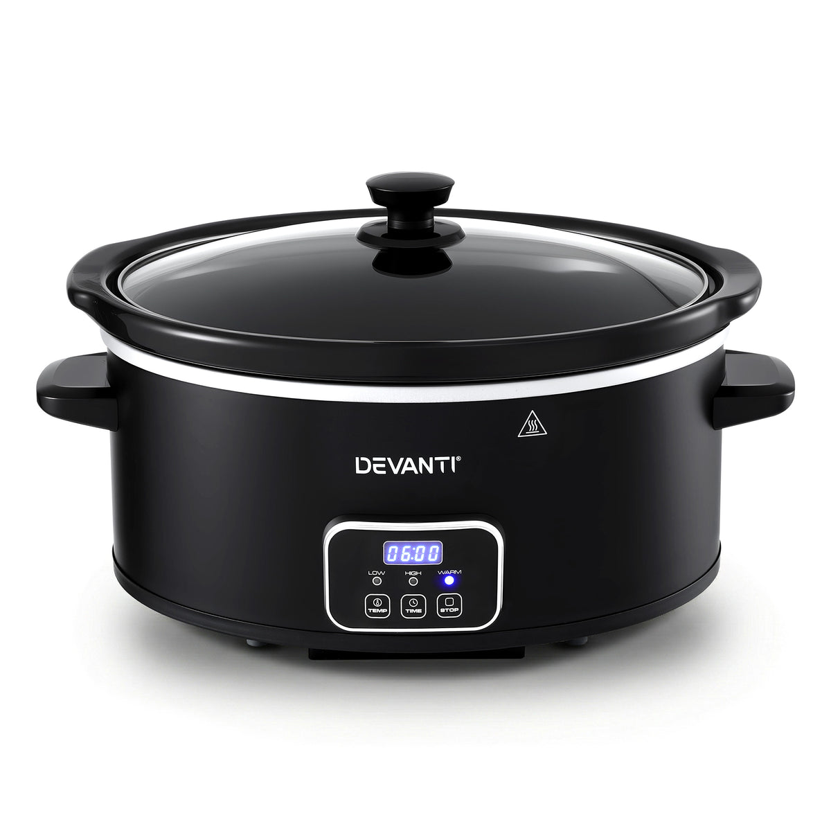 Devanti 5.6L Slow Cooker Electric Multi Cooker with 3 Heat - SC-DP-6QT-BK