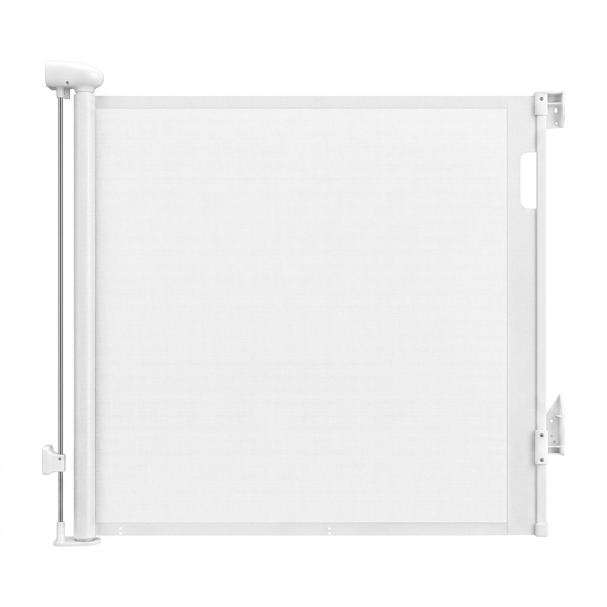 Keezi Retractable Gate Baby Gate Pet Safety Fence Extends up to 140cm White