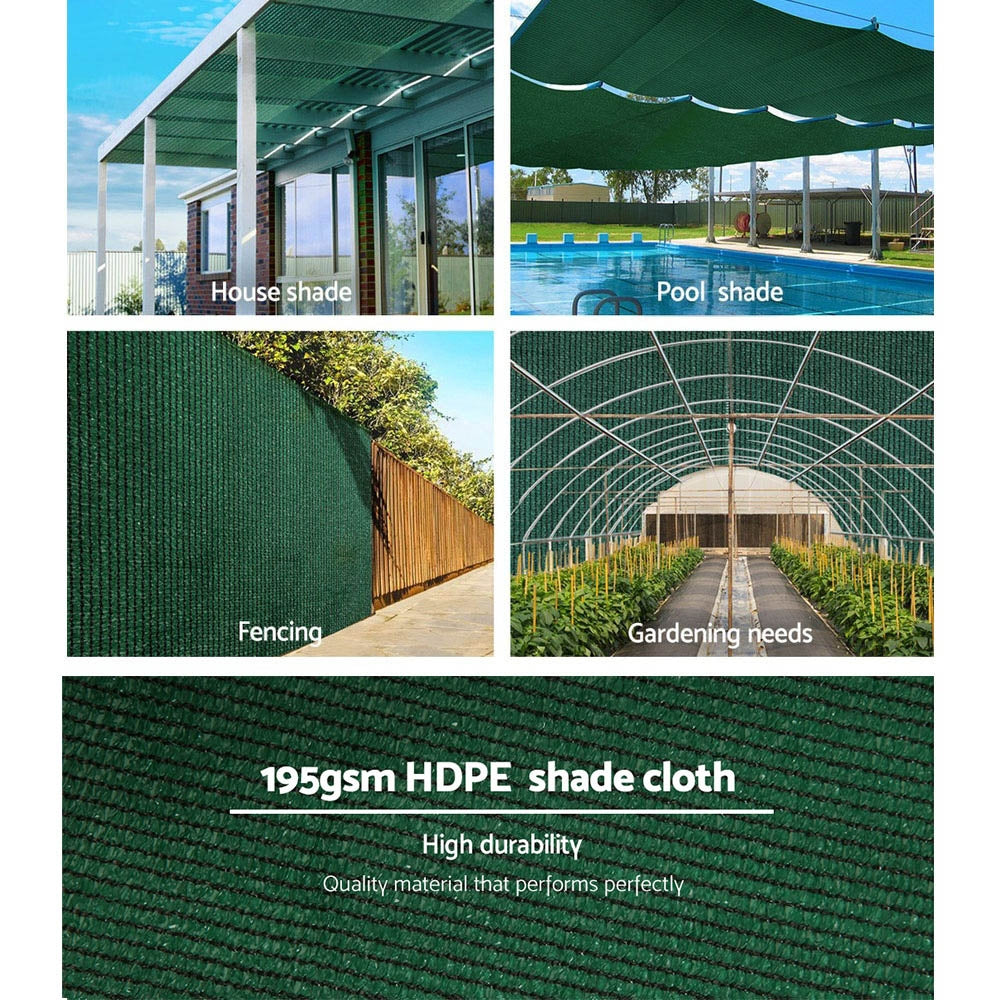Instahut 90% Shade Cloth 1.83x20m Shade Cloth Sail - SH-CL-183X200-195-GR