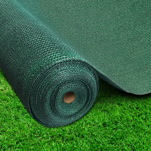 Instahut 50% Shade Cloth 3.66x10m Shade Cloth Sail Heavy Du - -CL-366X100-100-GR