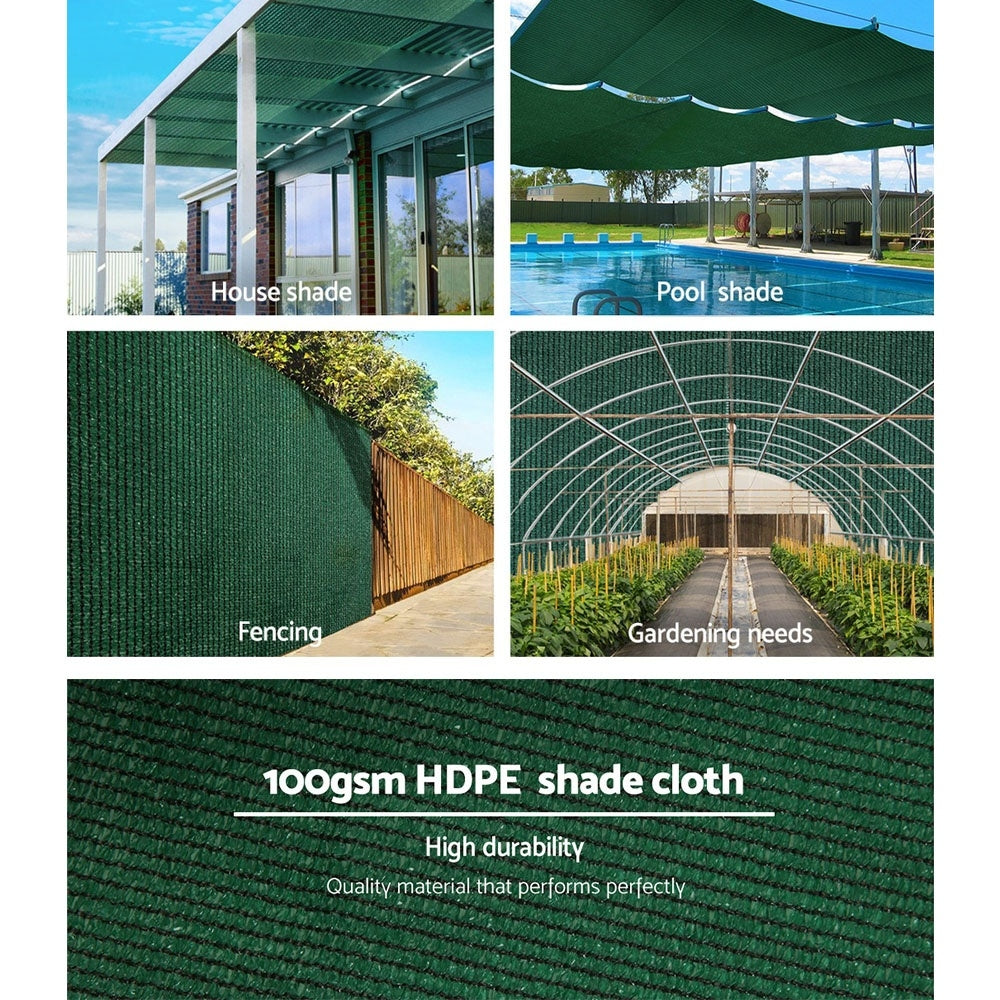 Instahut 50% Shade Cloth 3.66x20m Shade Cloth Sail Heavy - SH-CL-366X200-100-GR