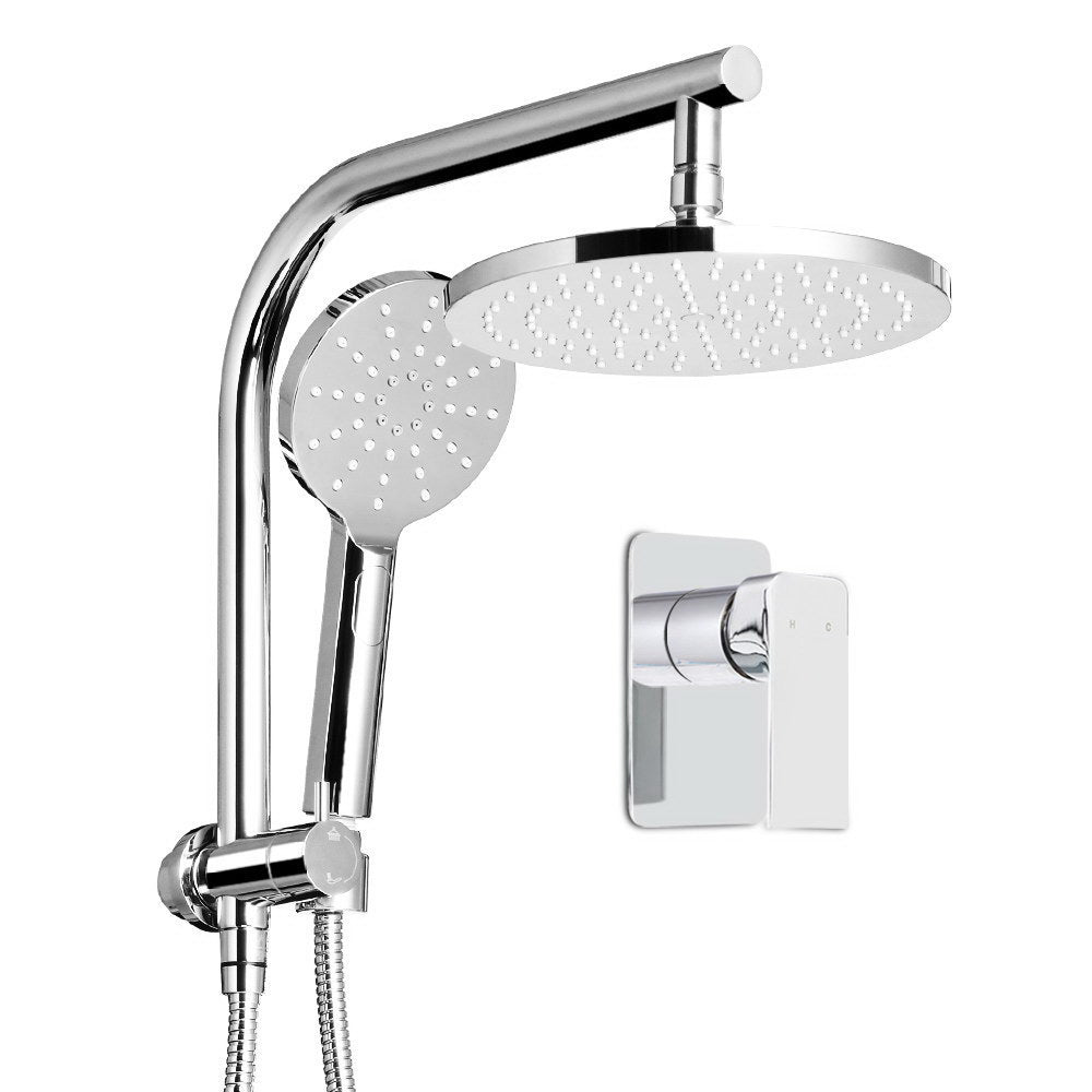Cefito 9'' Rain Shower Head Set Handheld Round High Pr - SHOWER-A1-RO-9-SI-MIXER