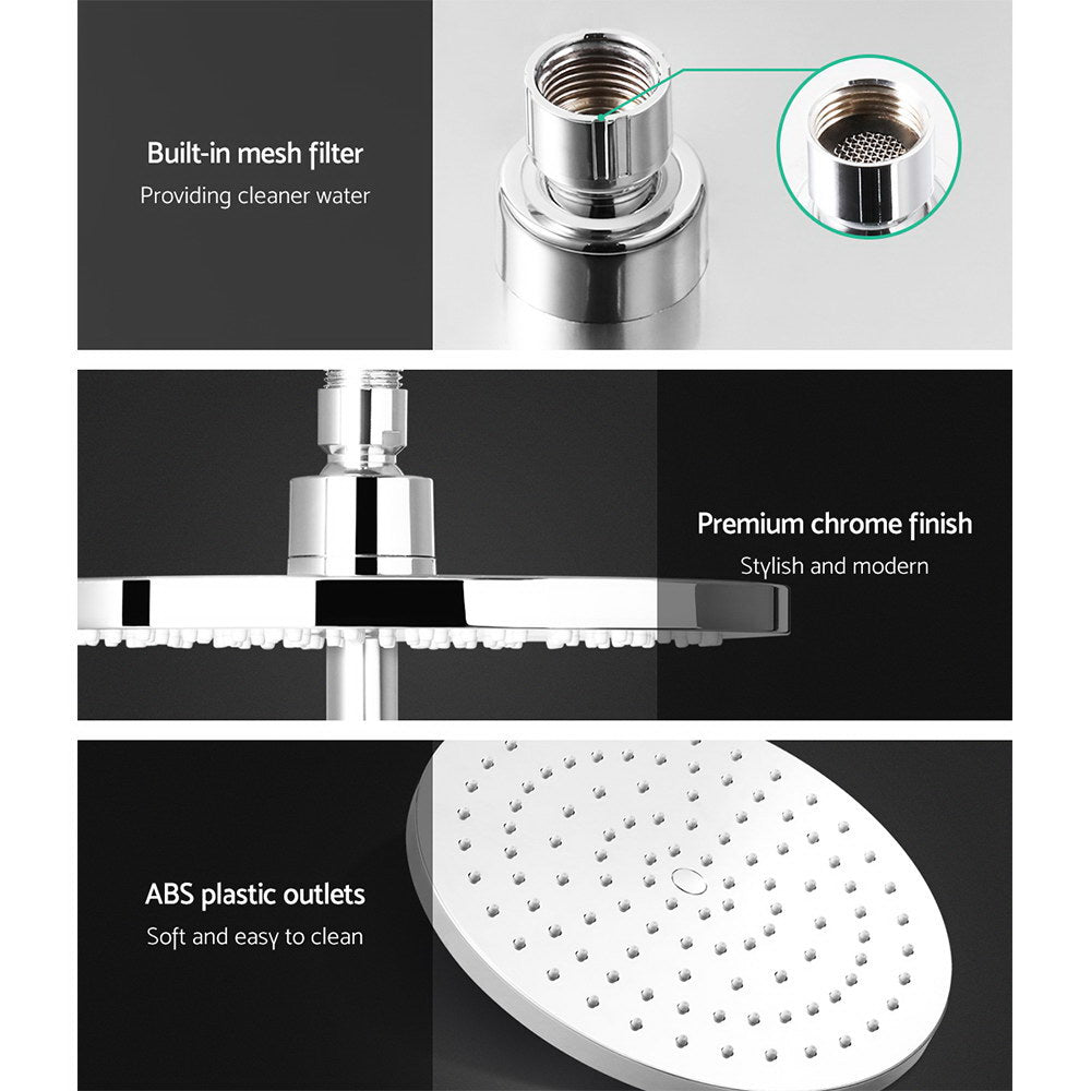 Cefito 9'' Rain Shower Head Set Handheld Round High Pr - SHOWER-A1-RO-9-SI-MIXER