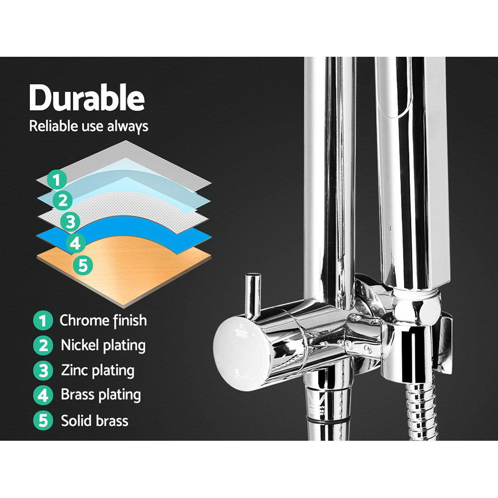 Cefito 9'' Rain Shower Head Set Handheld Round High Pr - SHOWER-A1-RO-9-SI-MIXER