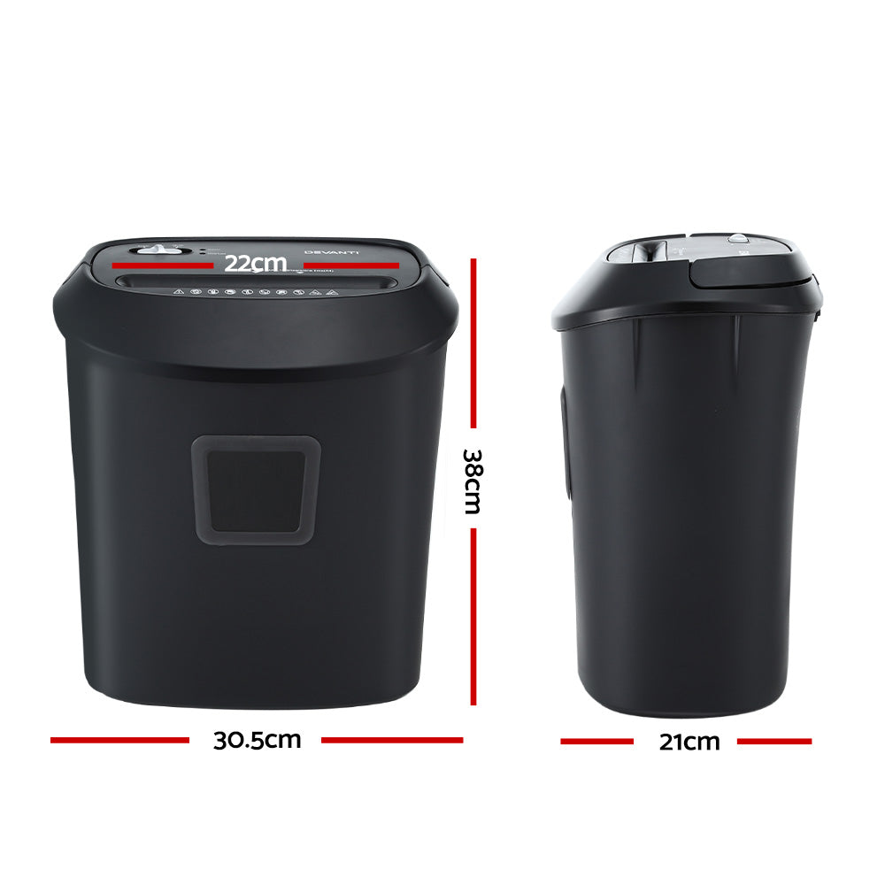 Devanti Electric Paper Shredder for Home Office 10 A4 Paper - SHRED-1001C-BK
