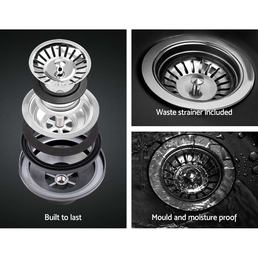 Cefito Stone Kitchen Sink 450X450MM Granite Under/Topmount Bas - SINK-STONE-4545