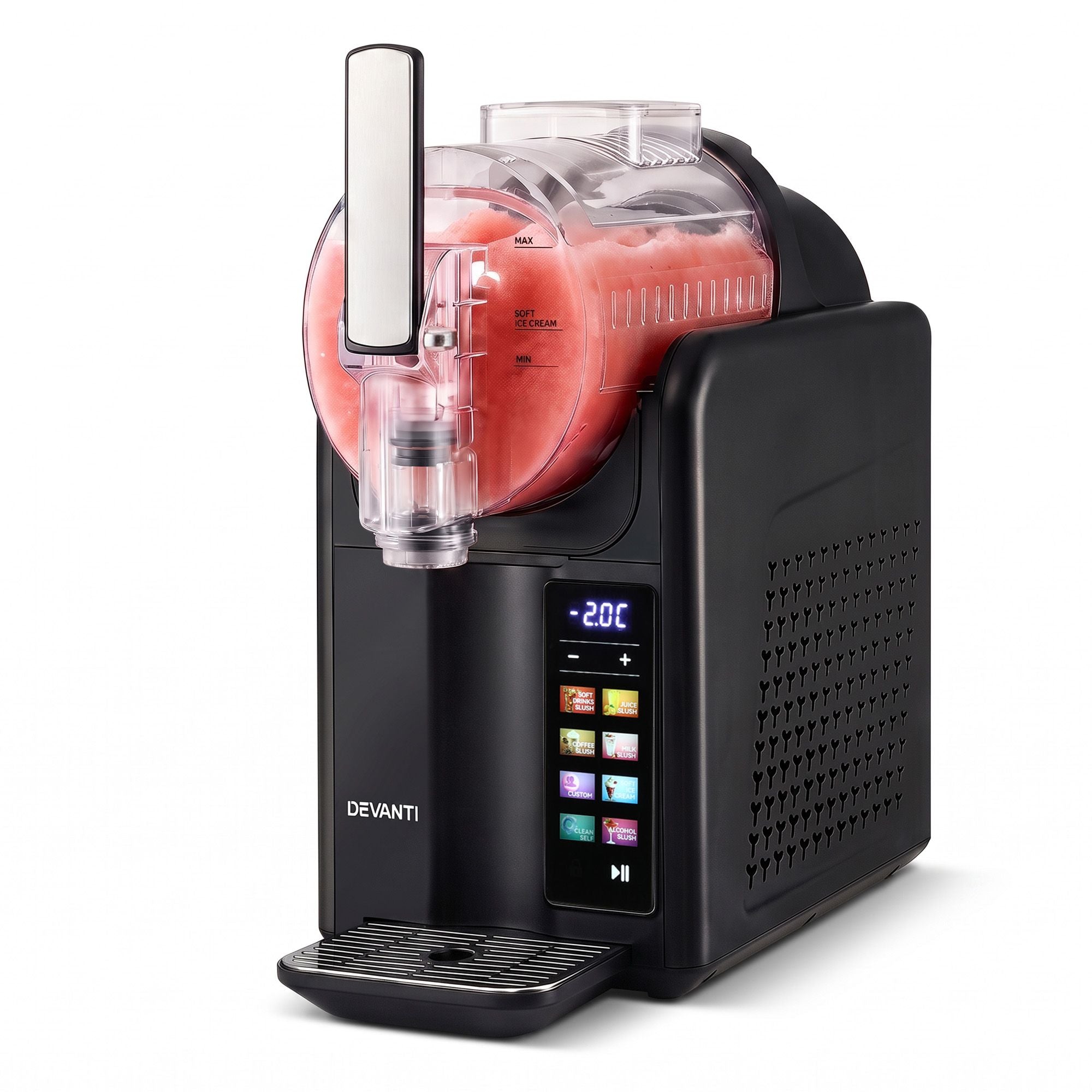 Devanti Slushie Machine 2L Frozen Drink Maker Ice Cream Cocktai - SLS-CR03-2L-BK