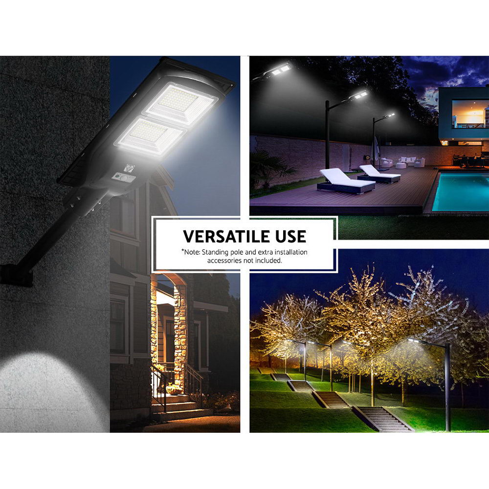 Leier 160 LED Solar Street Light 120W Flood Motion Sensor Remote - STL-OP-120WX2