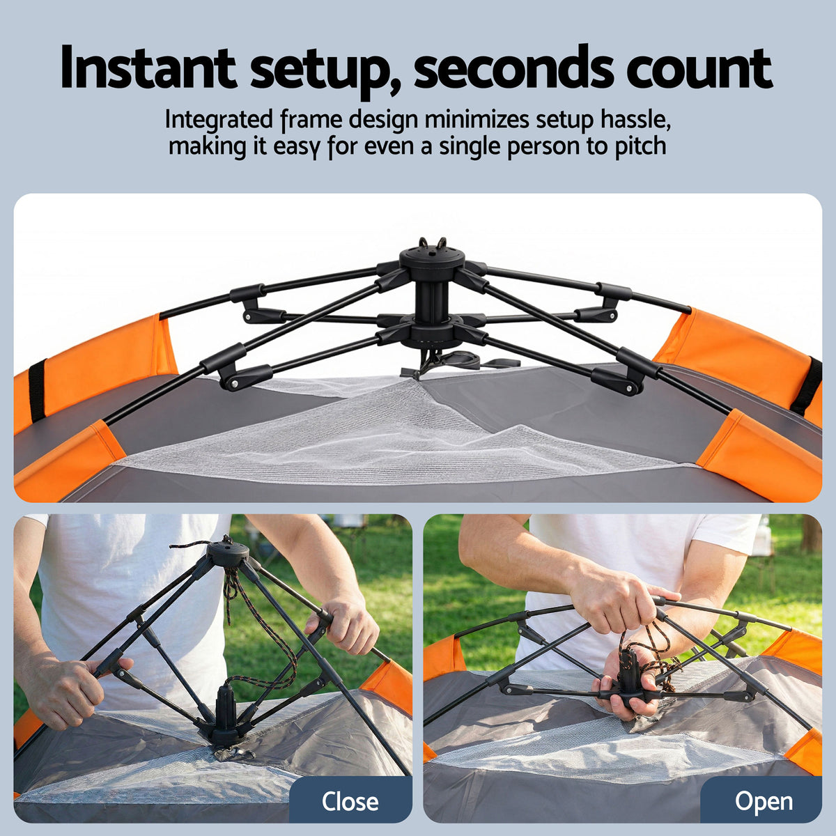 Weisshorn 2 Person Instant Pop Up Camping Tent Automatic Waterproof Hiking Beach
