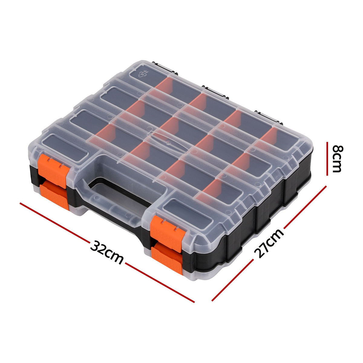 Giantz Double Sided Tool Box Organizer with 34 Compartment Small Parts Storage