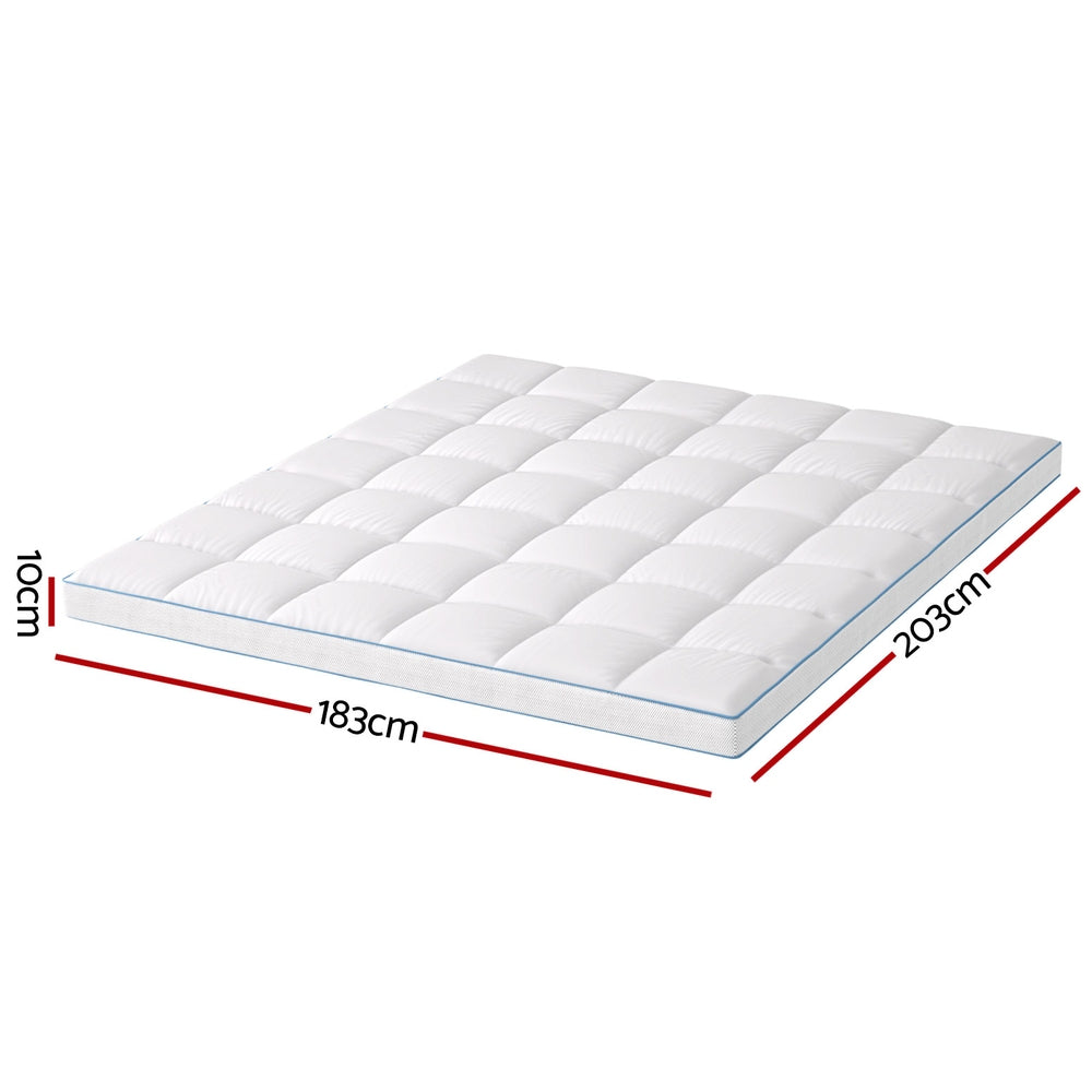 Giselle Bedding 1500GSM Bamboo Pillowtop Mattress Topper - TOPPER-BAM-10-K