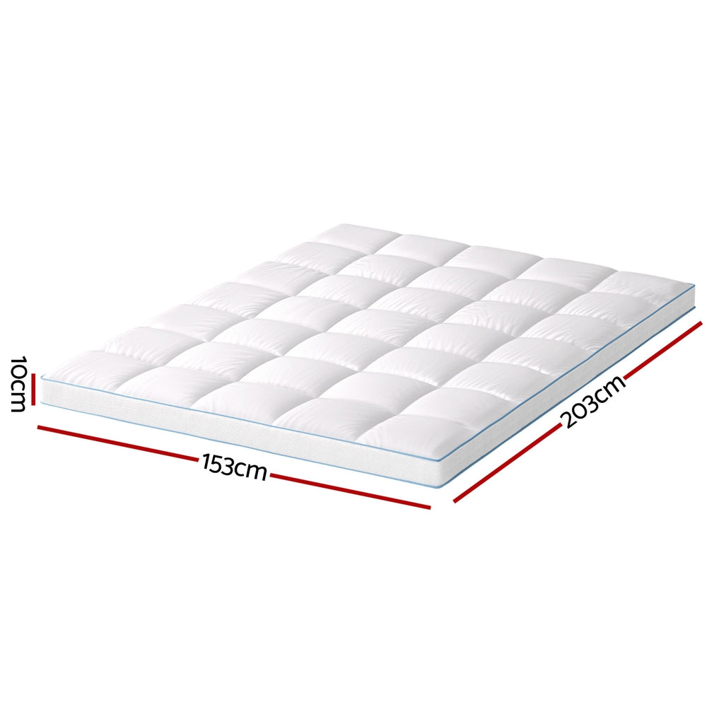 Giselle Bedding 1500GSM Bamboo Pillowtop Mattress Topper - TOPPER-BAM-10-Q