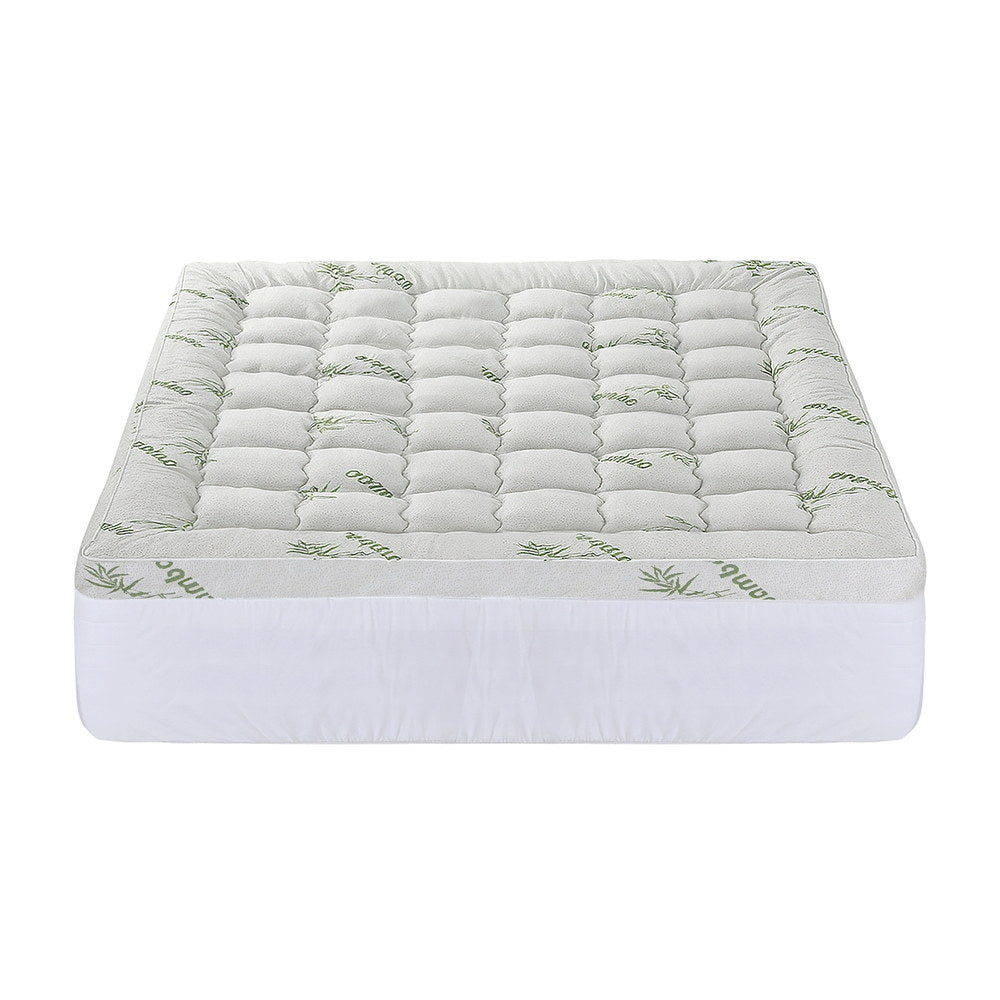 Giselle Bedding 1500GSM Pillowtop Mattress Topper Bamboo - TOPPER-BAM-11-K