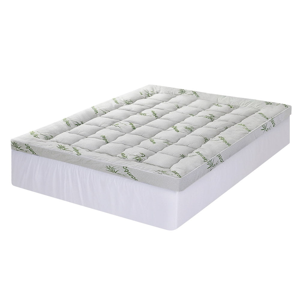 Giselle Bedding 1500GSM Pillowtop Mattress Topper Bamboo - TOPPER-BAM-11-Q