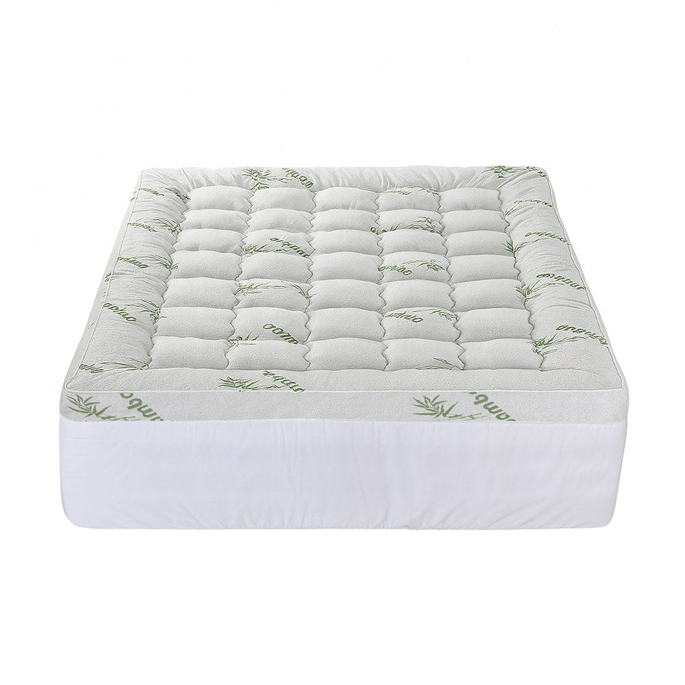 Giselle Bedding 1500GSM Pillowtop Mattress Topper Bamboo - TOPPER-BAM-11-Q