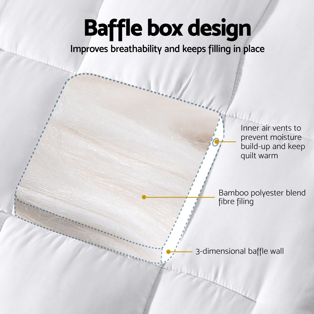 Giselle Bedding Baby Cot Pillowtop Mattress Topper 750GSM Bamboo Cooling Pad for Temperature Regulation, Machine Washable Bed Protector