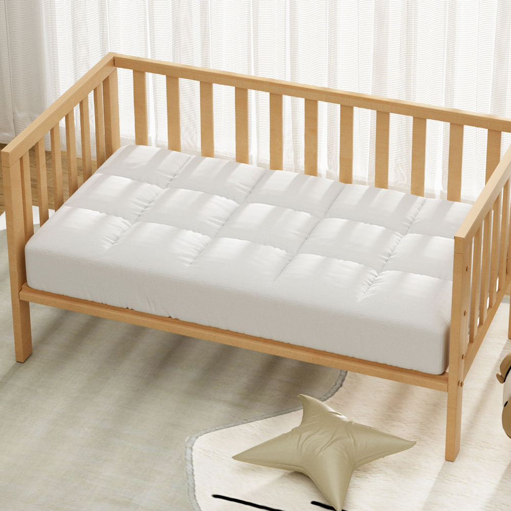 Giselle Bedding Baby Cot Pillowtop Mattress Topper 750GSM Bamboo Cooling Pad for Temperature Regulation, Machine Washable Bed Protector