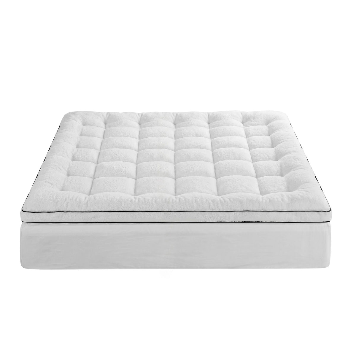 Giselle Bedding King Mattress Topper 5cm Coral Fleece