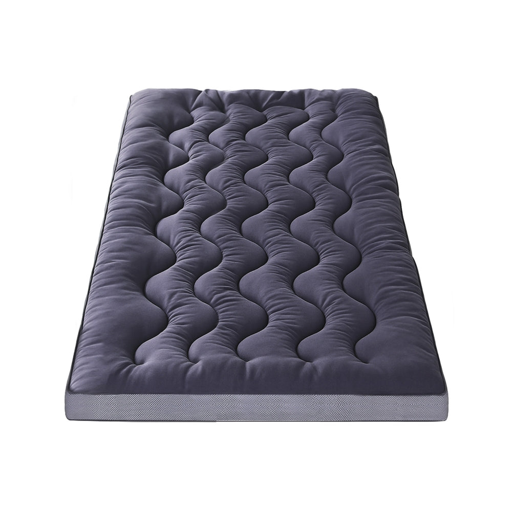 Giselle Bedding 5cm Pillowtop Topper Bamboo Polyester Blend Fibre Pad for Back Pain Relief Washable Overfilled Bed Protector 500GSM King Single