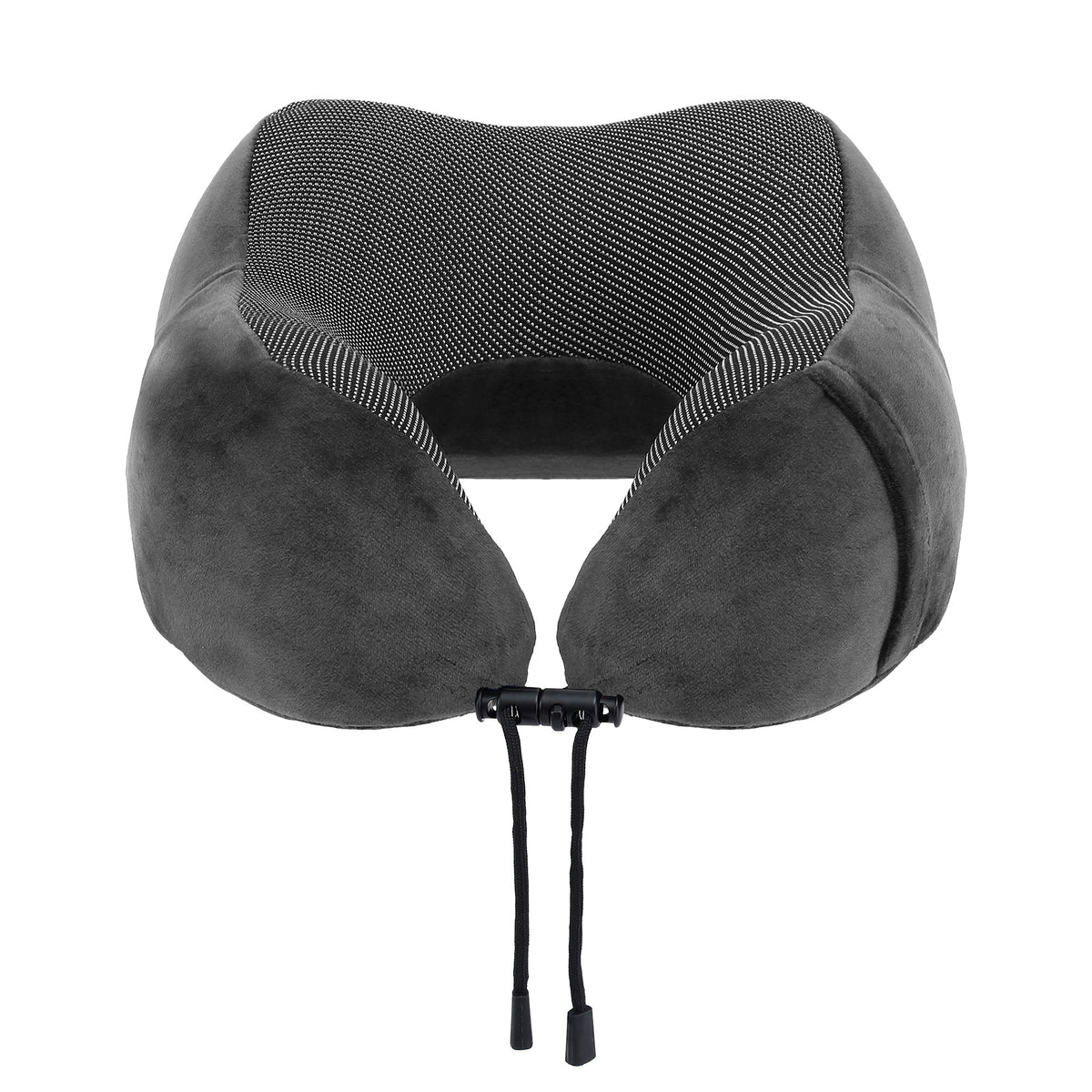 Wanderlite Travel Pillow for Airplanes Memory Foam Neck Pillows for Traveling, Soft & Washable Cover with Storage Bag, Portable Plane Accessories for Airplanes Offices Cars, Grey