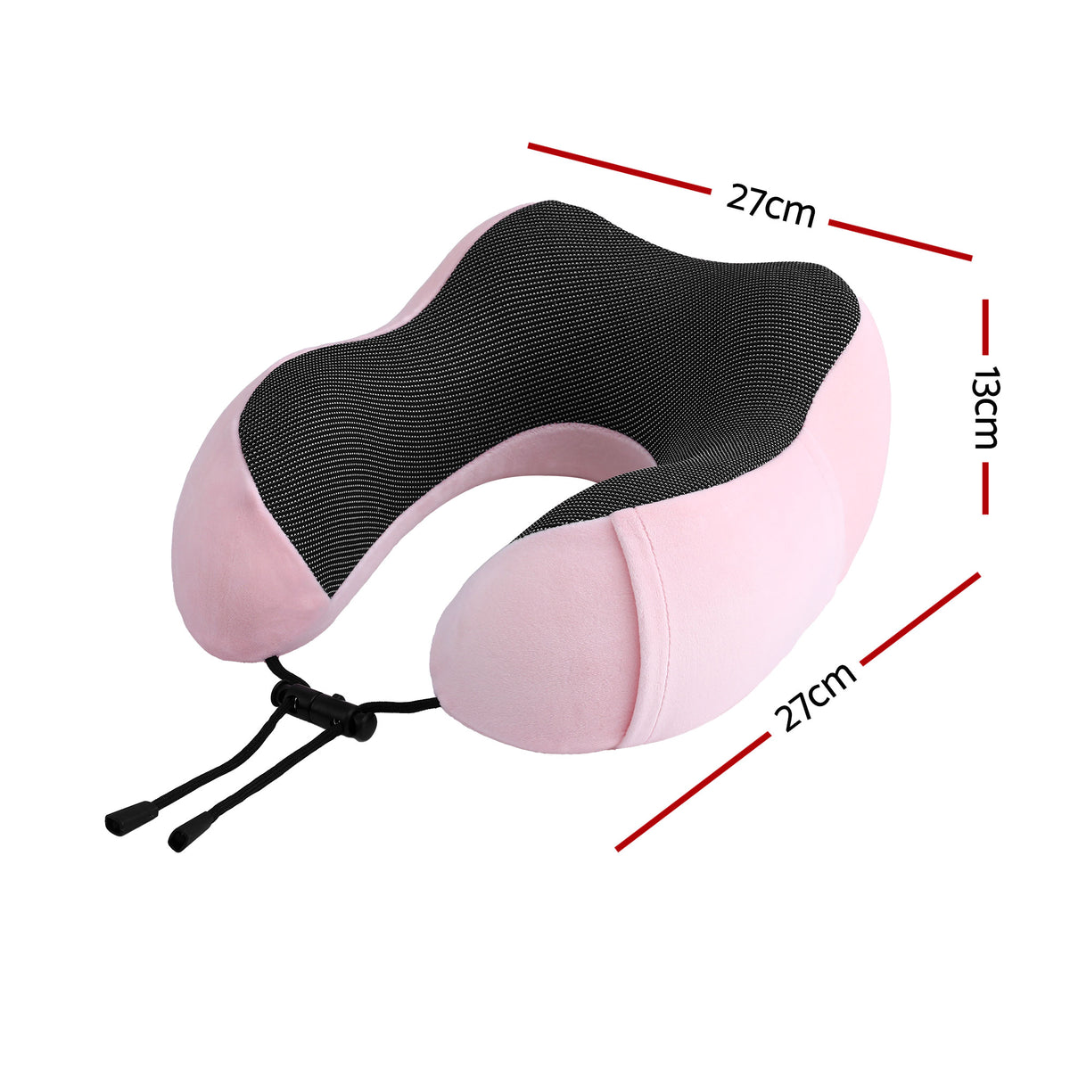 Wanderlite Travel Pillow for Airplanes Memory Foam Neck Pillows for Traveling, Soft & Washable Cover with Storage Bag, Portable Plane Accessories for Airplanes Offices Cars, Pink