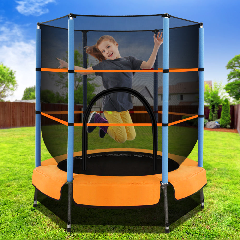 Everfit 4.5FT Trampoline for Kids Trampoline w/ Enclosure S - TRAMPO-C-MINI45-OR