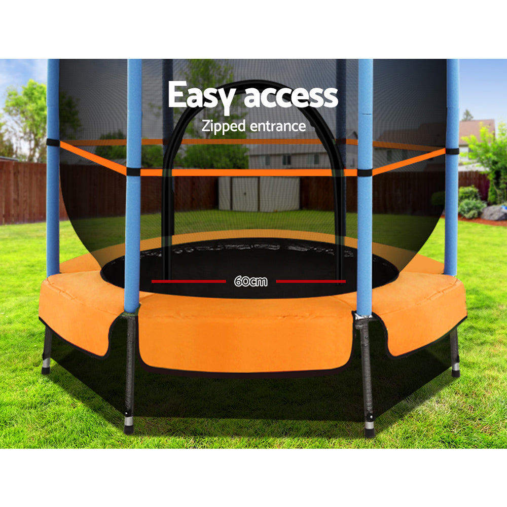 Everfit 4.5FT Trampoline for Kids Trampoline w/ Enclosure S - TRAMPO-C-MINI45-OR