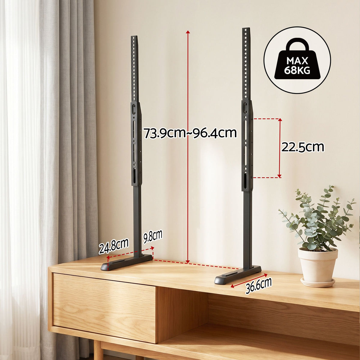 Artiss Universal TV Stand for 24-86 inch TVs LED Screen Table Top Desktop Mount