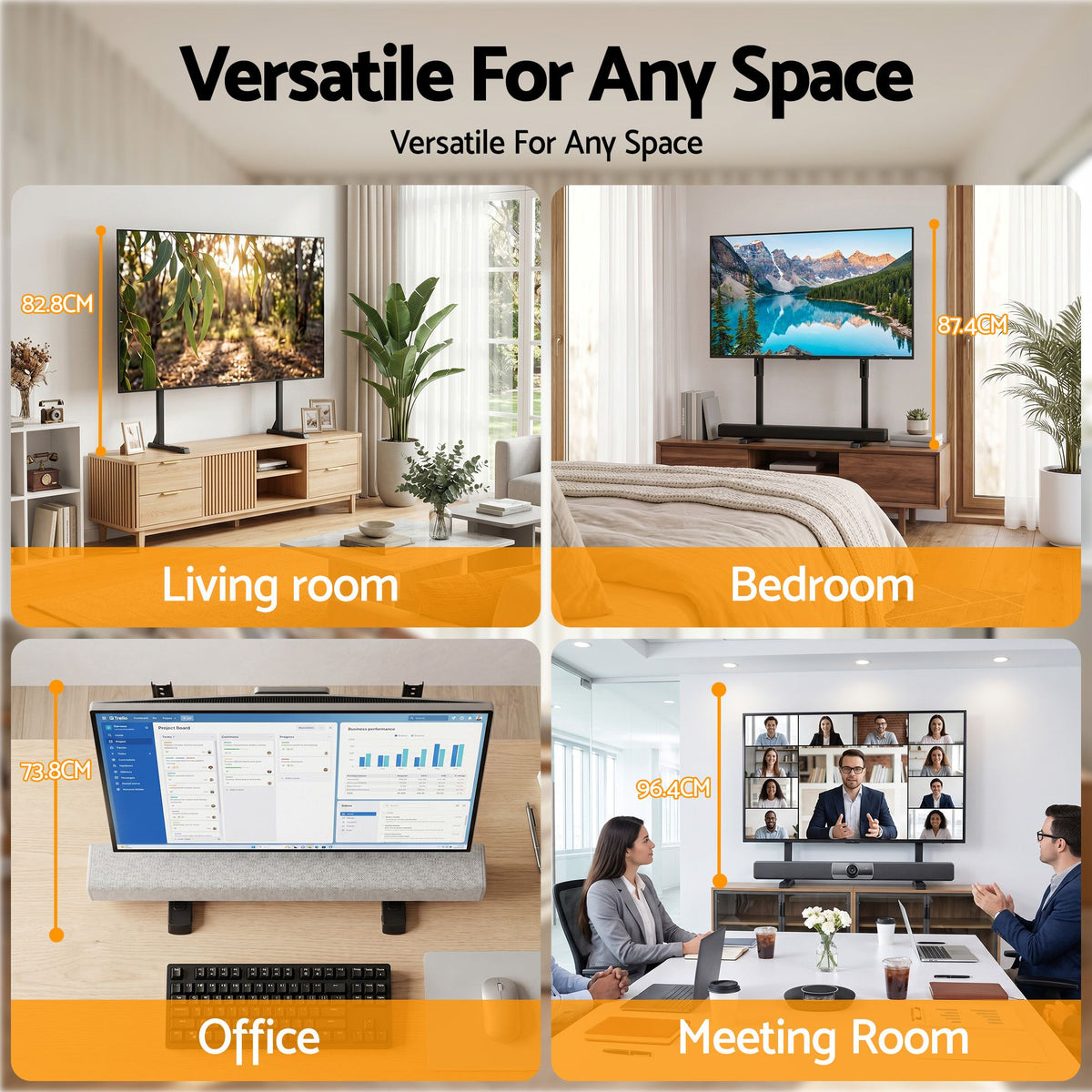 Artiss Universal TV Stand for 24-86 inch TVs LED Screen Table Top Desktop Mount