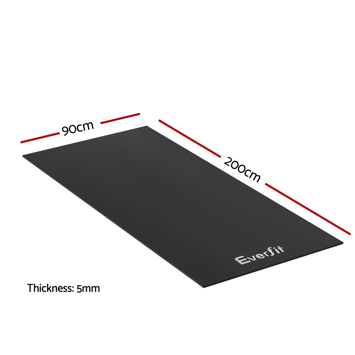 Everfit Exercise Equipment Mat Treadmill Floor Rug Home Gym Bike Fitness Yoga 2M