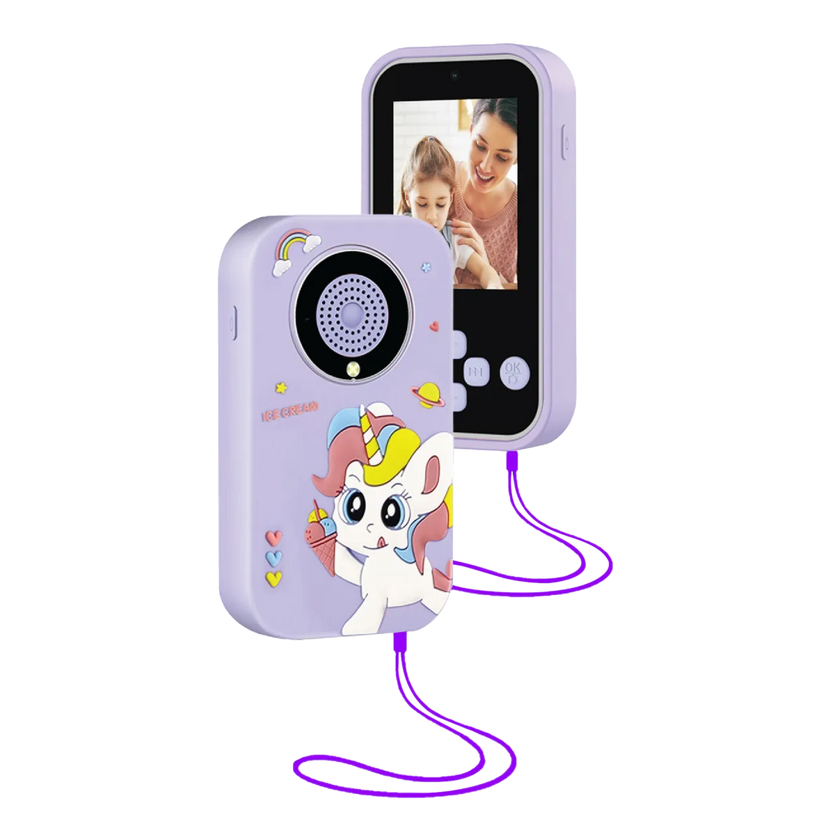 Laser Kids Play Phone Camera and MP3 Player - Purple