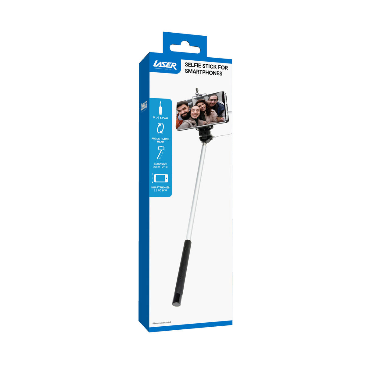 Laser Universal Selfie Pole with Control Cable included