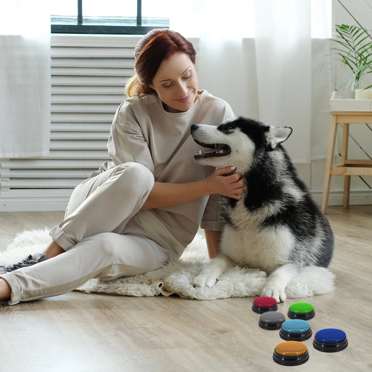 Tech4Pets 6-Pack Talking Buttons for Interactive Pet Communication