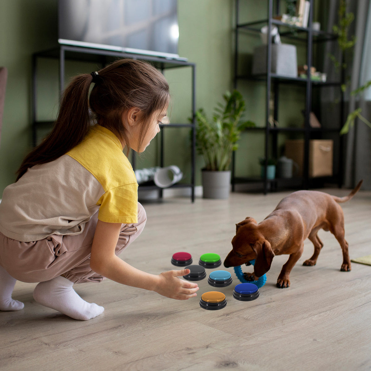 Tech4Pets 6-Pack Talking Buttons for Interactive Pet Communication