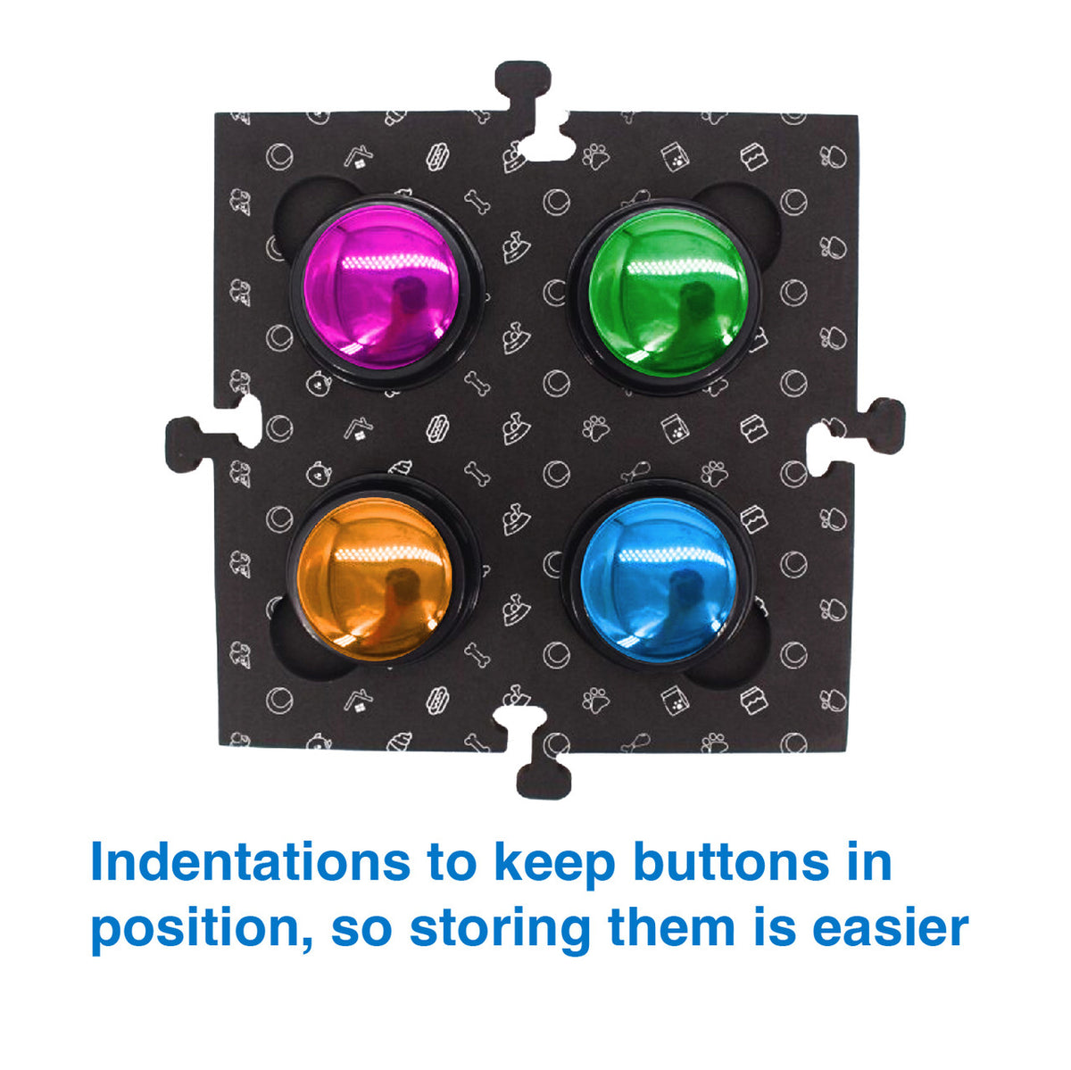 Tech4Pets Black Mat 2-Pack for Talking Buttons & Floor