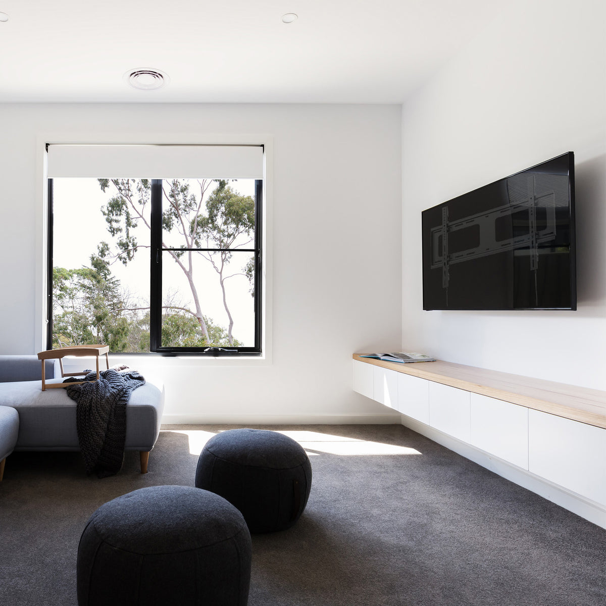 Laser Fixed Slim Profile TV Wall Mount - 37 to 80 Inch Panels