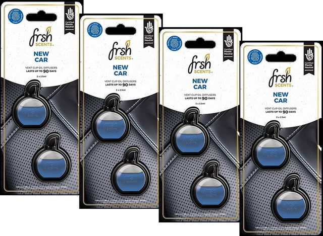 Car Air Freshener Clip Fragrance Frshscents Mini Vent Odor Eliminator Twin x 4