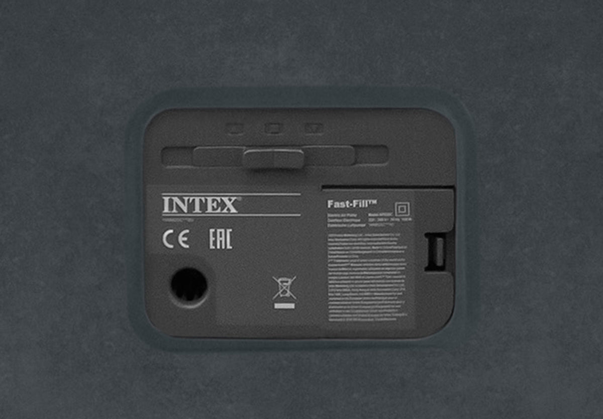 INTEX Queen Dura-Beam® Comfort Plush Air Mattress w/ Built-In USB Electric Pump 64418