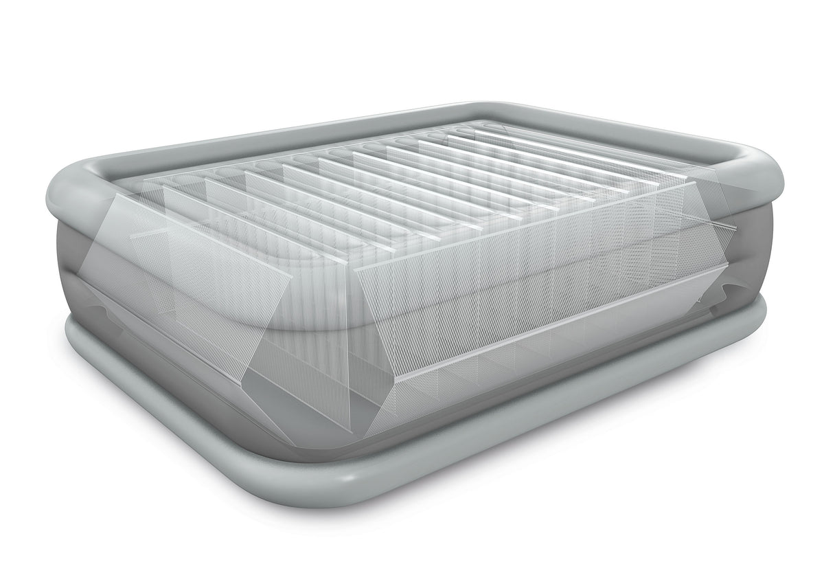 INTEX Queen Dura-Beam® Comfort Plush Air Mattress w/ Built-In USB Electric Pump 64418