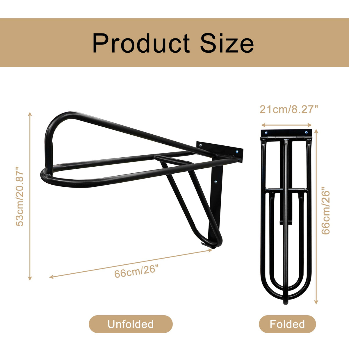 Samland Foldable Saddle Rack Wall Mounted Saddle Stand Space-S - V1060-105-21523