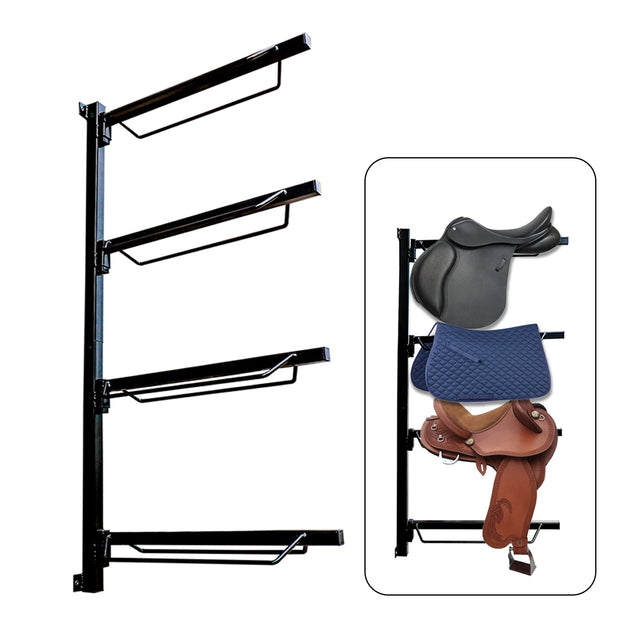 Samland Foldable 4 Tier Saddle Stand Space Saving Steel Holder Horse Tack