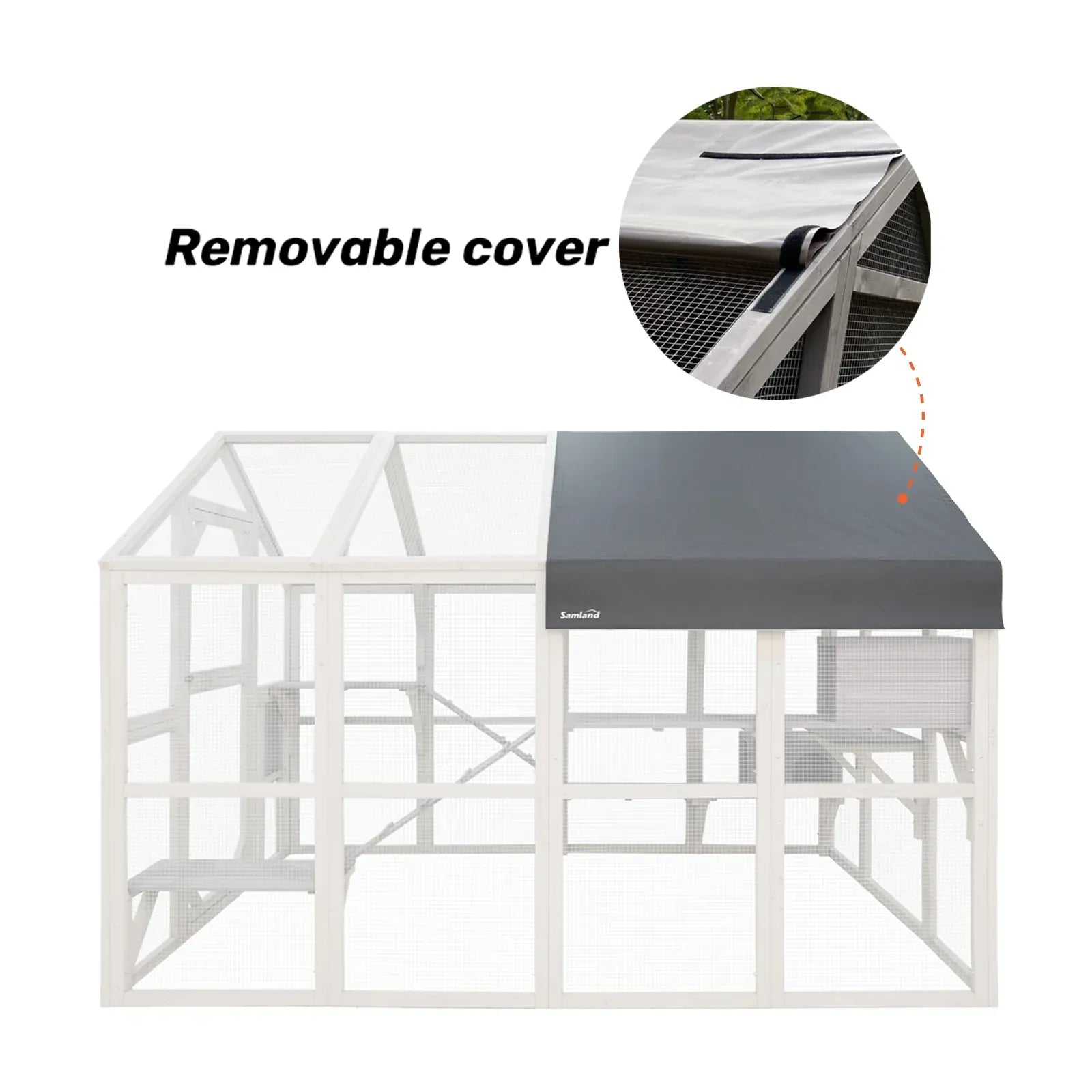 Removable Waterproof Roof Cover for Samland Large Wooden - V1060-DCT2441COVER