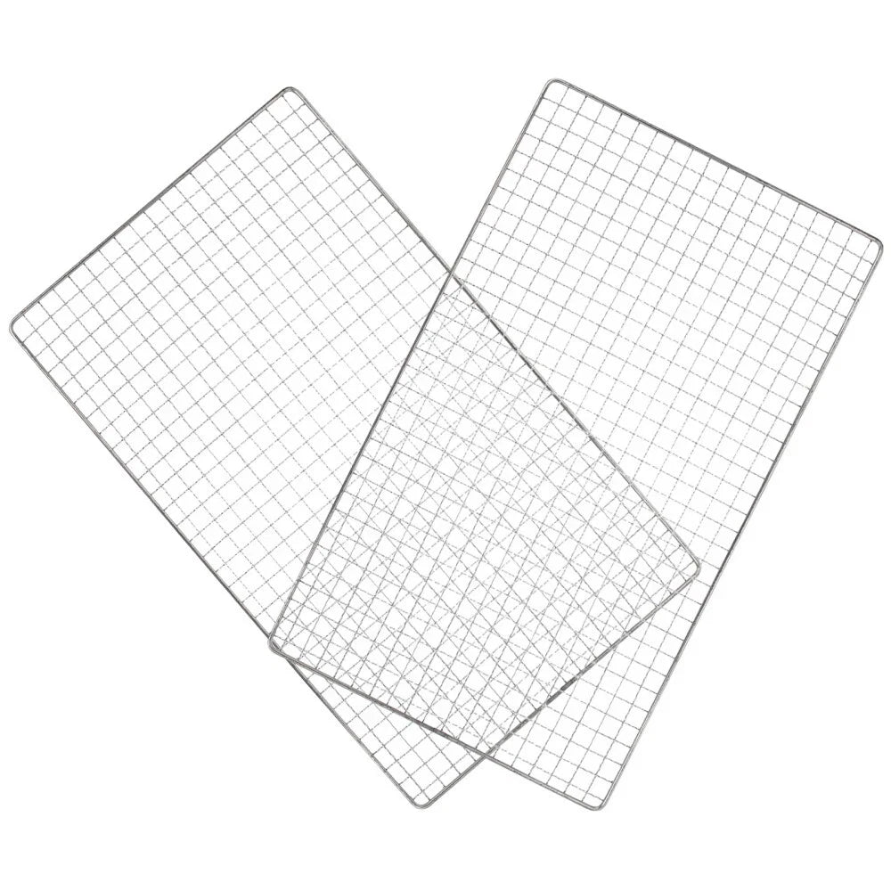 Samland 22x12cm BBQ Grill Mesh Fish Meat Rectangle Net Mat Barbec - V1060-GM2515